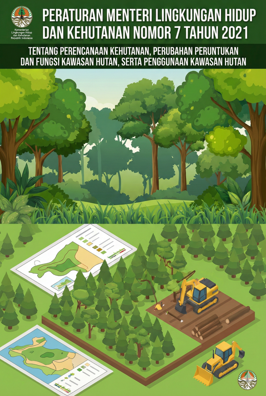 Peraturan Menteri Lingkungan Hidup Dan Kehutanan Nomor 7 Tahun 2021 tentang Perencanaan Kehutanan, Perubahan Peruntukan Dan Fungsi Kawasan Hutan, Serta Penggunaan Kawasan Hutan